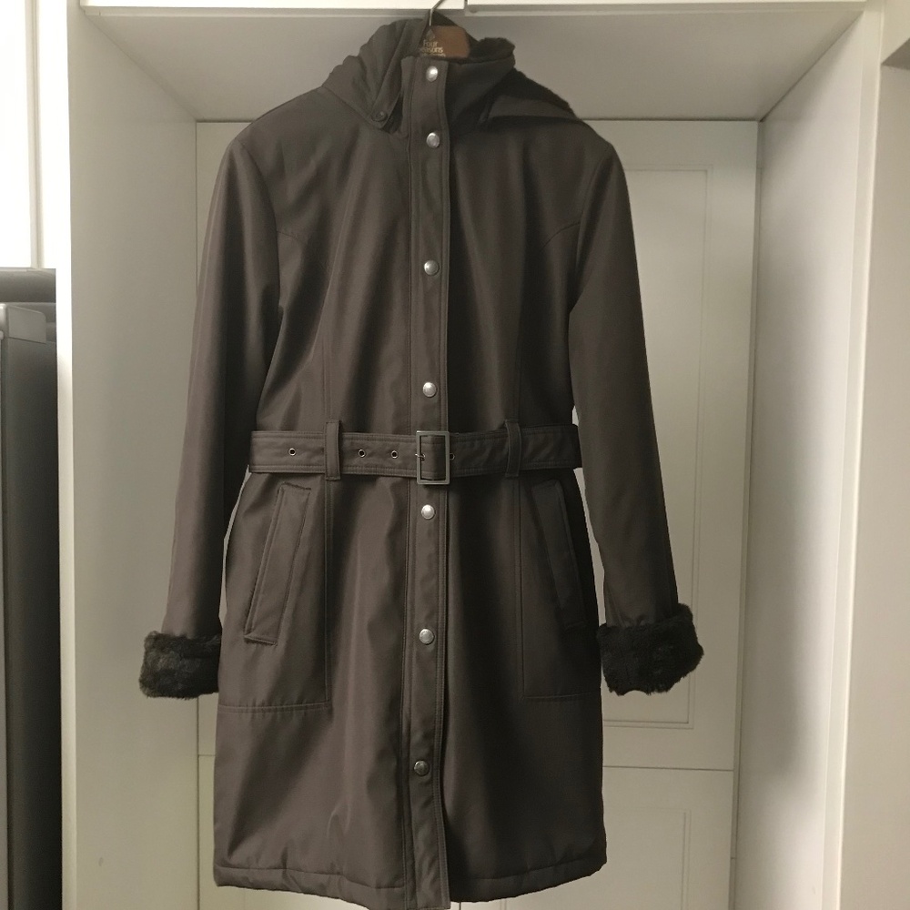 Denver Hayes Chocolate Brown Women’s Lined Winter Coat US M
